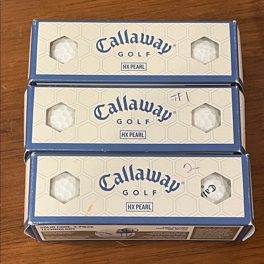 Callaway Golf HX Pearl Golf Balls 3 Sleeves of 3 (9 total) new Retired